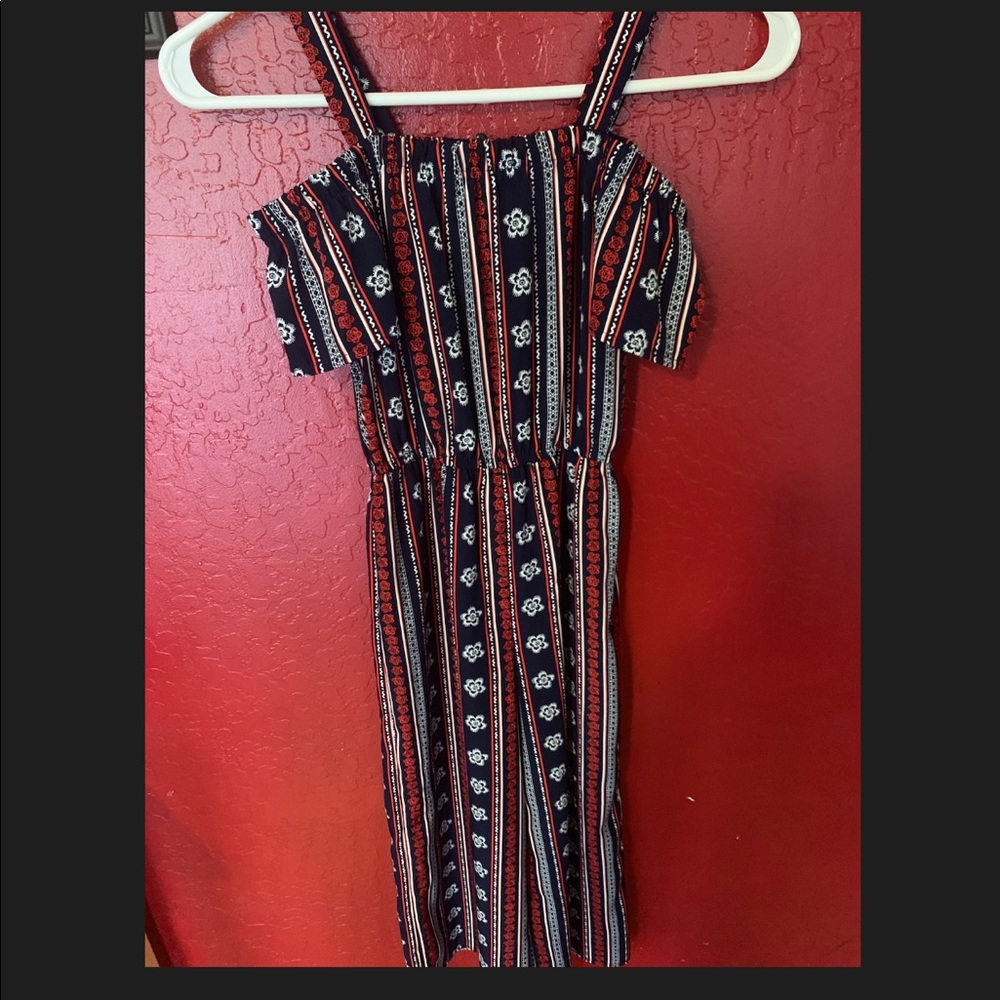 Kid romper.. blue,red,and white